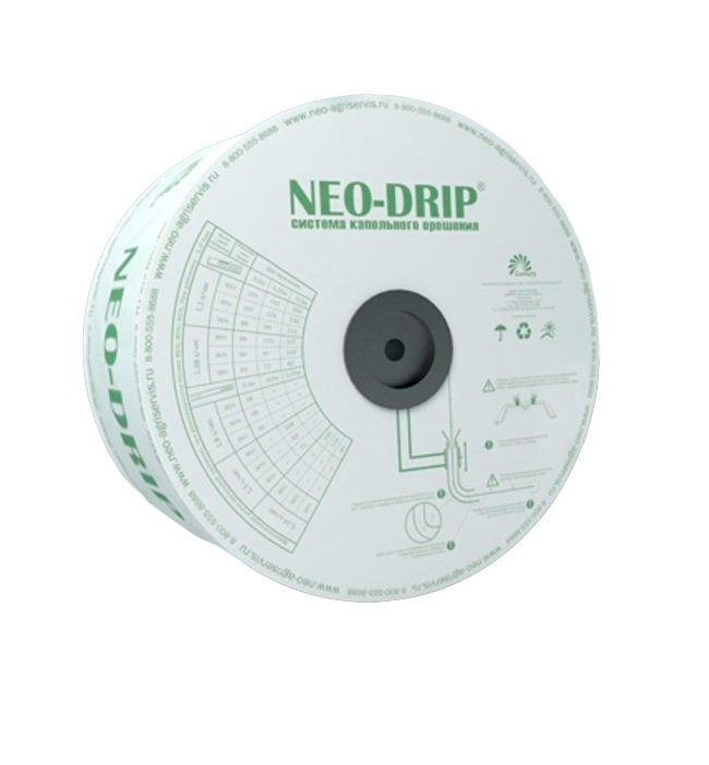 Капельная лента NEO DRIP 6 милс (0,15 мм), шаг 35 см, водовылив:  1,6 л/ч